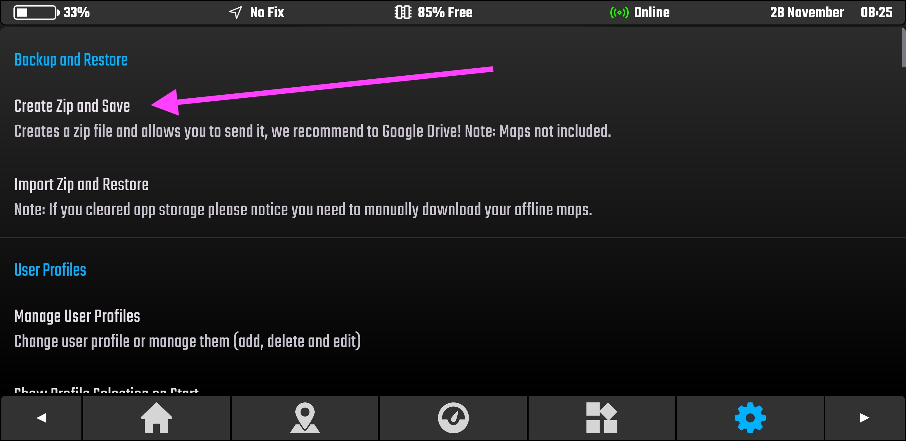 DMD2 zip backup export
