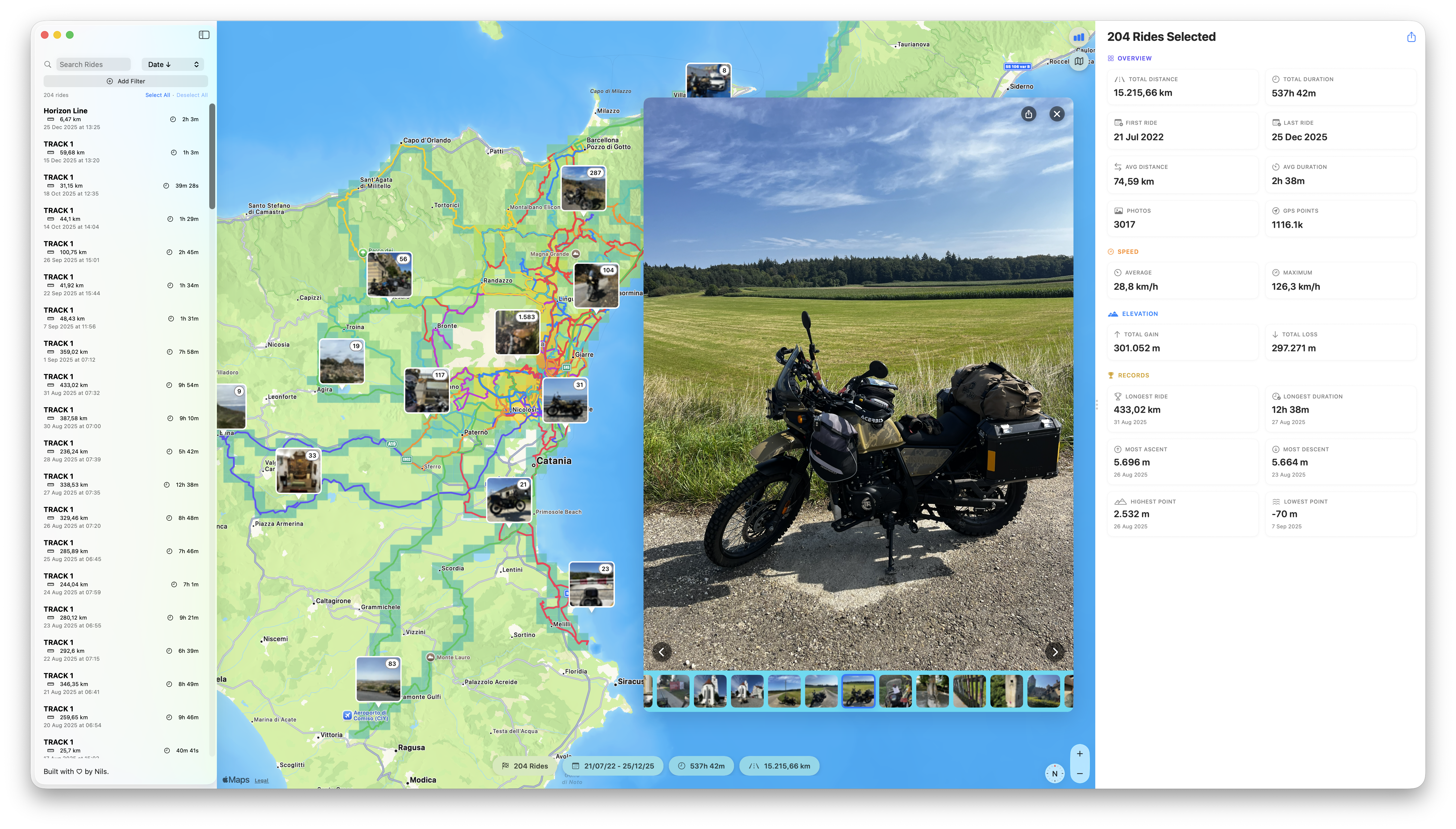 MotoFlow on macOS with multi-track view