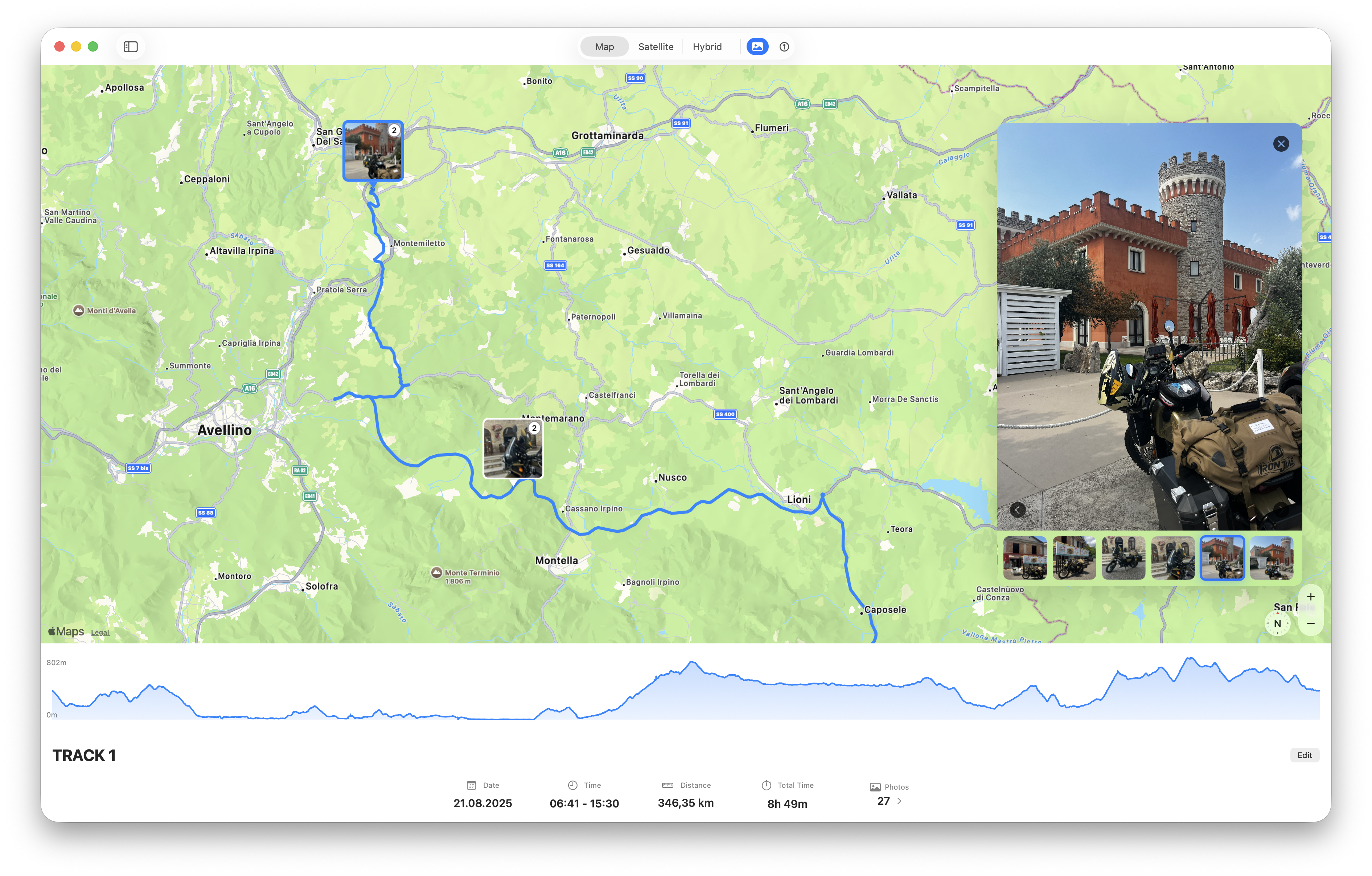 Ride photos viewed in MotoFlow